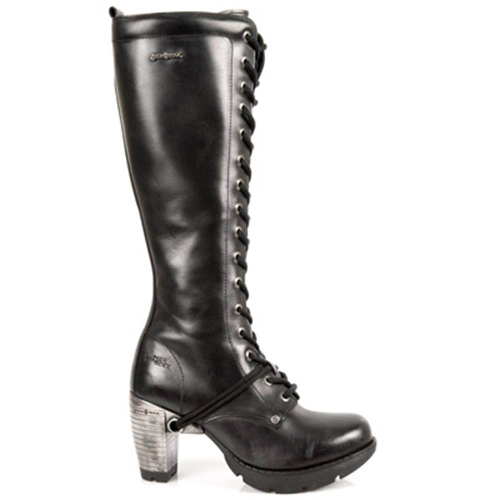 New Rock - MTR005S1 Knee high boot - Black/Silver coloured Product image